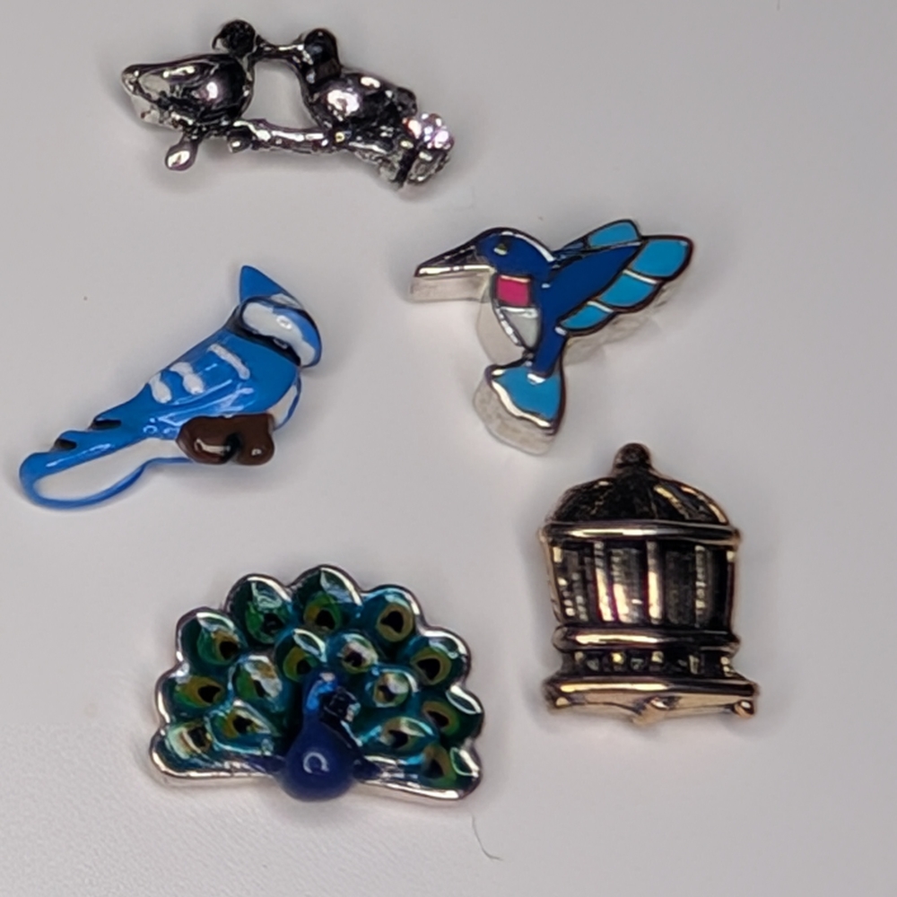 Origami Owl Blue and Green Bird Cages & Covers